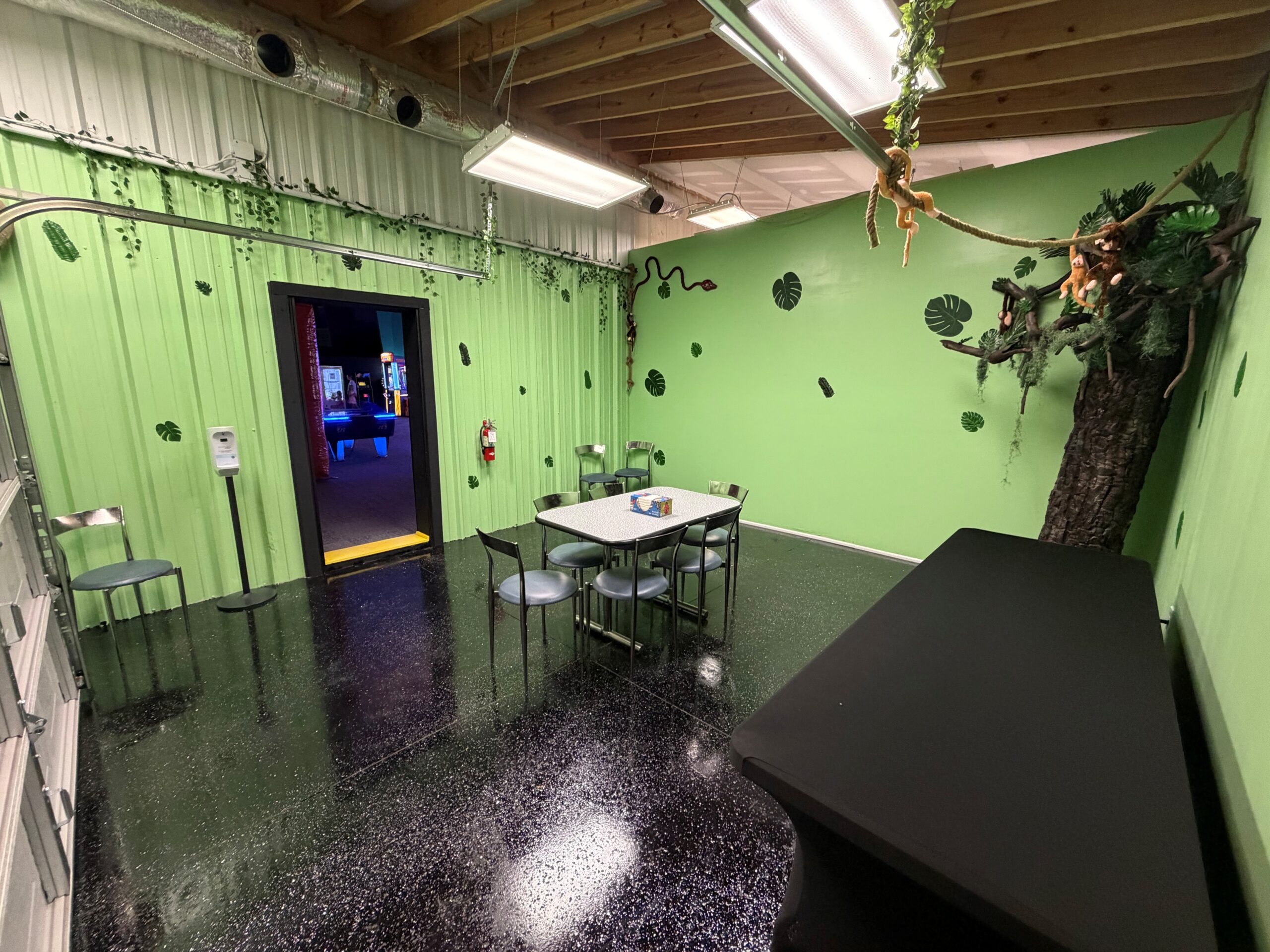 Ocean-themed party room at Funatics Family Fun Park