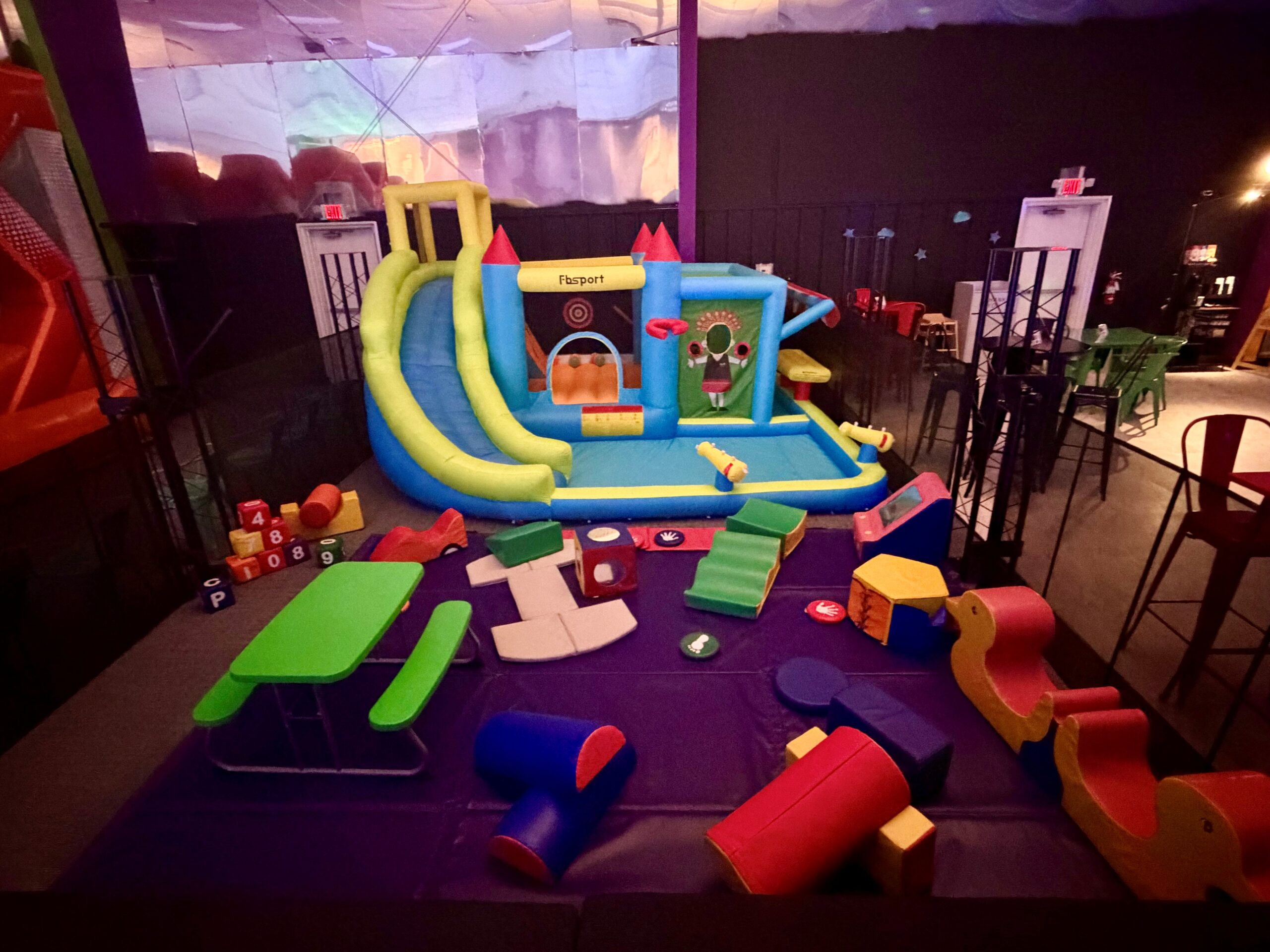 Soft play area for younger children at Funatics