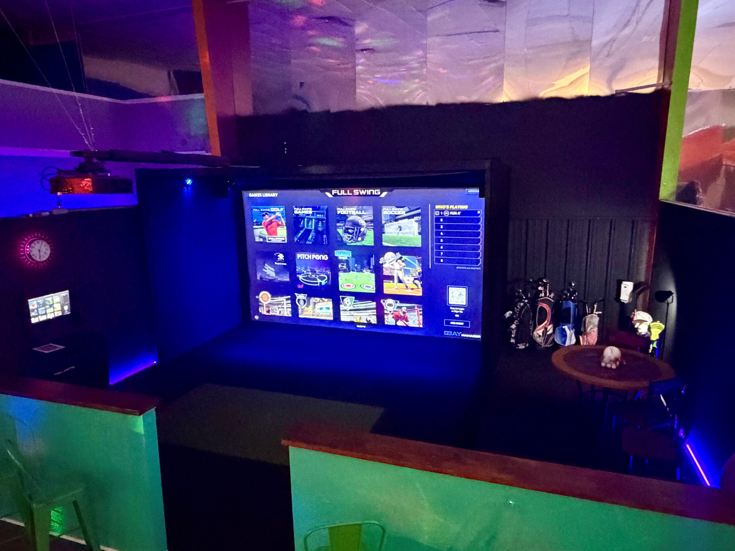 Full Swing sports simulator at Funatics